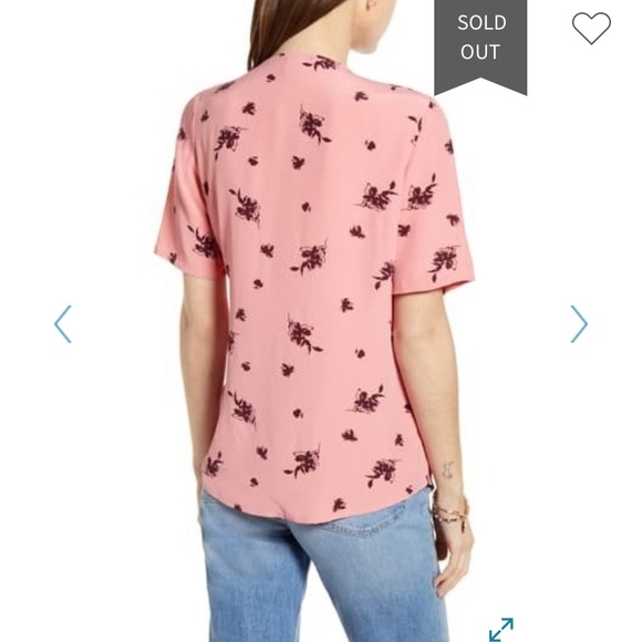 Pink Floral Something Navy Easy Woven Top - Picture 2 of 10